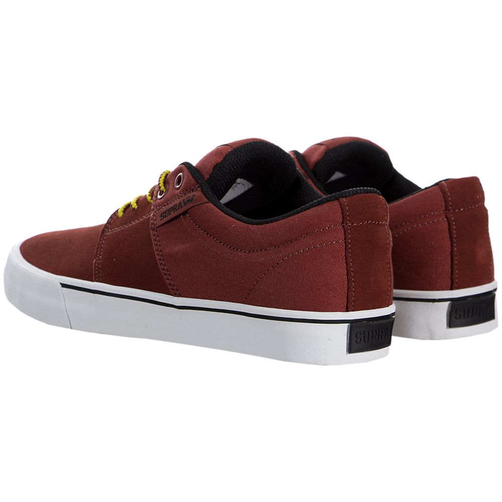 Baskets Basses Supra Stacks Vulc II Rouge Burnt Henna/White Homme | ZCC-68756762